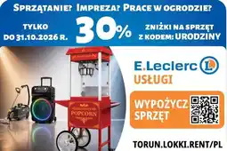 E.Leclerc Wypożyczenie sprzętu E.Leclerc Usługi Lokki z kodem URODZINY oferta