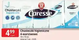 E.Leclerc Chusteczki higieniczne 4-warstwowe Caresse oferta