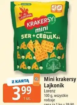E.Leclerc Mini krakersy Lajkonik Ser + Cebulka oferta