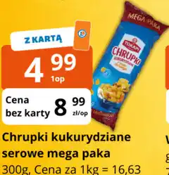 E.Leclerc Chrupki kukurydziane serowe mega paka Tofapi oferta