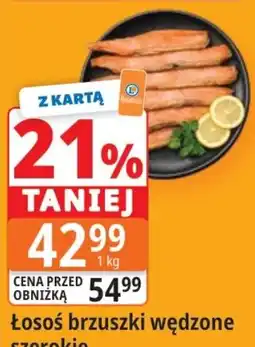 E.Leclerc Łosoś brzuszki wędzone szorokie oferta
