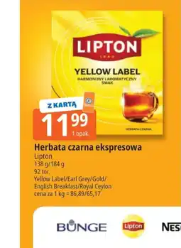 E.Leclerc Herbata czarna ekspresowa Lipton oferta