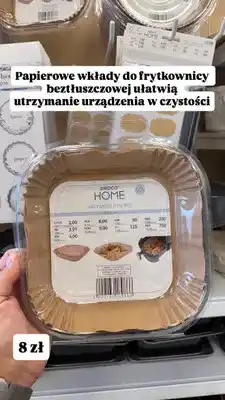 Pepco Papierowe wkłady do frytkownicy beztłuszczowej Pepco Home 16x16 cm oferta