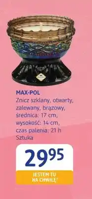dm drogerie markt Znicz szklany otwarty zalewany brązowy Max-Pol oferta