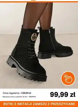 Born2be Botki z imitacji zamszu z przeszyciami oferta