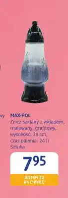 dm drogerie markt Znicz szklany z wkładem malowany grafitowy Max-Pol oferta