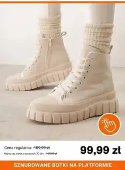 Born2be Sznurowane botki na platformie Born2be oferta