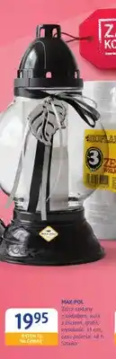 dm drogerie markt Znicz szklany z wkładem kula z liściem grafit Max-Pol oferta