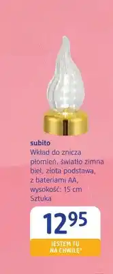 dm drogerie markt Wkład do znicza płomień światło zimna biel złota podstawa z bateriami Aa Subito oferta