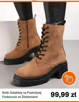 Born2be Botki sztyblety na podwójnej podeszwie ze żłobieniami oferta