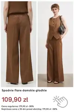 Medicine Spodnie flare damskie gładkie oferta