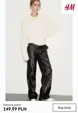 H&M Powlekane spodnie H & M oferta