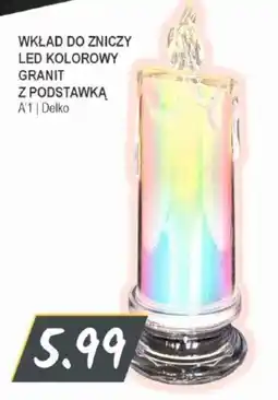 Słoneczko Wkład do zniczy LED kolorowy Granit z podstawką A'1 | Delko oferta