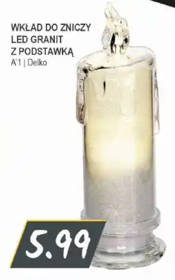 Słoneczko Wkład do zniczy LED Granit z podstawką A'1 | Delko oferta