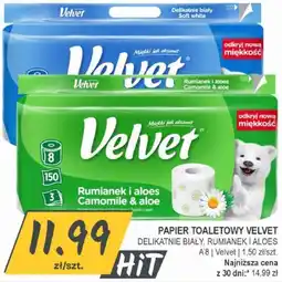 Słoneczko Papier toaletowy Velvet Delikatnie biały, rumianek i aloe oferta