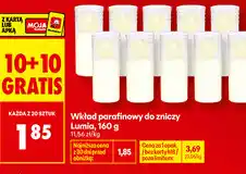 Biedronka Wkład parafinowy do zniczy Lumia oferta