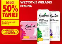 Biedronka Wszystkie wkładki higieniczne Femina oferta