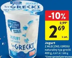 Intermarche Jogurt Z MLECZNEJ DROGI naturalny typ grecki oferta