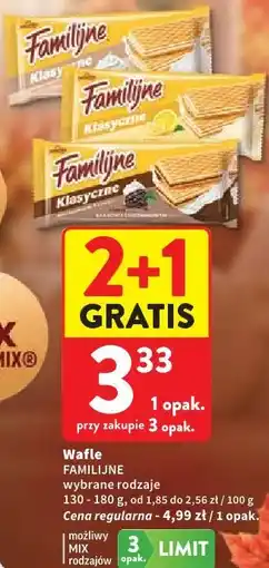 Intermarche Wafle FAMILIJNE wybrane rodzaje oferta