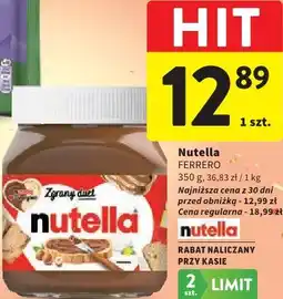 Intermarche Nutella Ferrero oferta