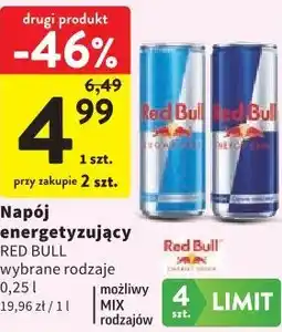Intermarche Napój energetyzujący RED BULL wybrane rodzaje oferta