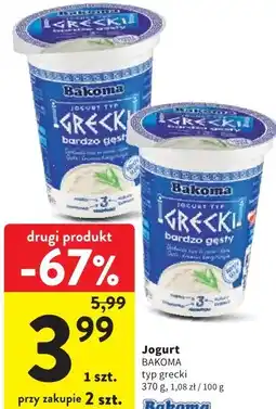 Intermarche Jogurt typ grecki Bakoma oferta