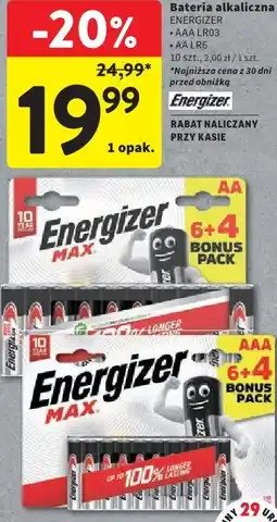 Intermarche Baterie alkaliczne Energizer oferta