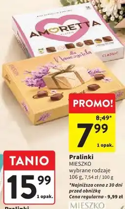 Intermarche Pralinki Mieszko (Amoretta, Chocoladorro itp.), wybrane rodzaje oferta