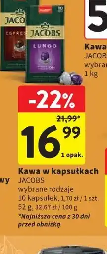 Intermarche Kawa w kapsułkach Jacobs oferta