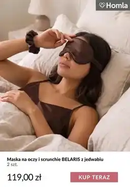 Homla Maska na oczy i scrunchie Belaris z jedwabiu Homla oferta