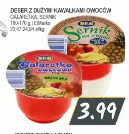Słoneczko Deser z dużymi kawałkami owoców galaretka ElMarko oferta
