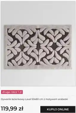 Home&You Dywanik łazienkowy Laval 50x80 cm z motywem arabeski oferta