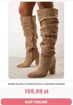 Renee Kozaki slouchy z imitacji zamszu z wysoką cholewką Reneé oferta