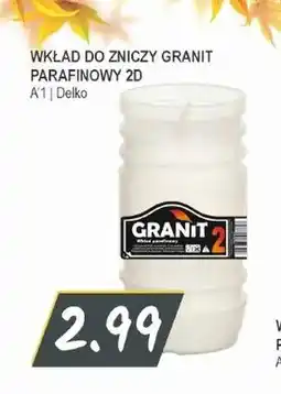 Słoneczko Wkład do zniczy Granit parafinowy 2D oferta