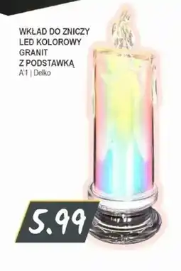 Słoneczko Wkład do zniczy LED kolorowy Granit z podstawką oferta
