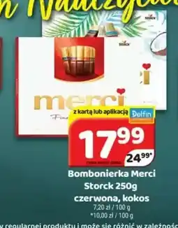 Delfin Bombonierka Merci czerwona oferta