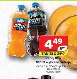 Delfin Napój gazowany Dzik Zero Pomarańcza oferta