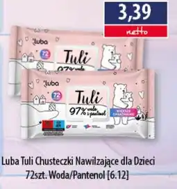 DUO-TES Luba Tuli Chusteczki Nawilzające dla Dzieci 72szt. Woda/Pantenol oferta