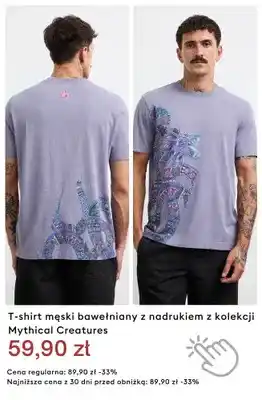 T-shirt męski bawełniany z nadrukiem z kolekcji Mythical Creatures