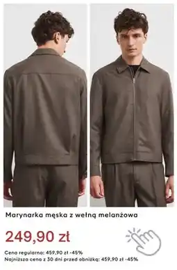 Medicine Marynarka męska z wełną melanżowa oferta