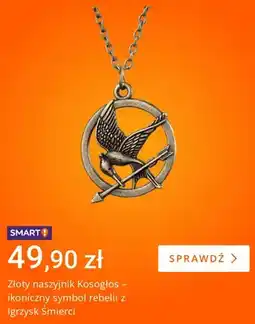 Allegro Złoty naszyjnik Kosogłos - ikoniczny symbol rebelii z Igrzysk Śmierci oferta