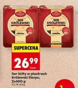 Biedronka Ser żółty w plastrach Królewski Sierpc, 2x400 g oferta