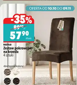 Biedronka RESTILO Zestaw pokrowców na krzesła 4 sztuki oferta