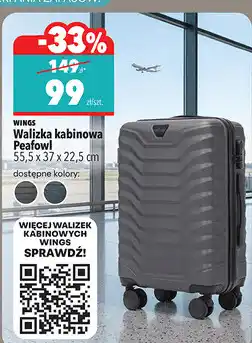Biedronka Walizka kabinowa Wings Peafowl oferta