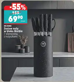 Biedronka MG HOME Zestaw noży w bloku Marble, 7 elementów oferta