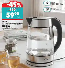 Biedronka HOFFEN Czajnik elektryczny szklany z podświetleniem oferta