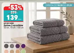 Biedronka ART SOFT HOME Zestaw 3 ręczników 50 cm, 70 cm i 100 cm oferta
