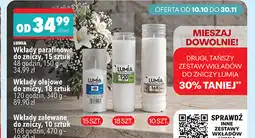 Biedronka Wkłady do zniczy Lumia (parafinowe, olejowe, zalewane) oferta