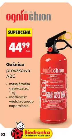 Biedronka Gaśnica proszkowa ABC Ogniochron oferta