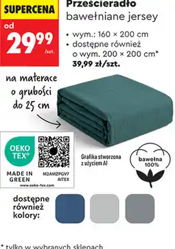 Biedronka Prześcieradło bawełniane jersey oferta